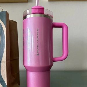 NWT! NEW PINK Starbucks STANLEY CUP TUMBLER  WINTER PINK target 40 oz